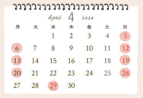 カレンダー2026年4月